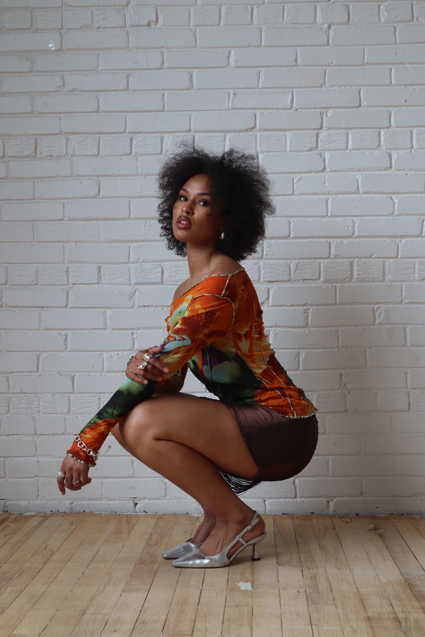 Jean Paul Gaultier SS2000 Off-Shoulder Mesh Top