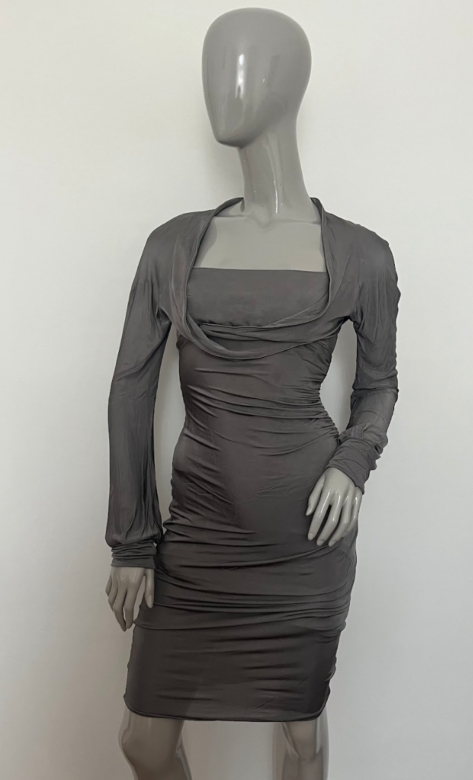 Gucci Fall 2005 Grey Draped Jersey Dress