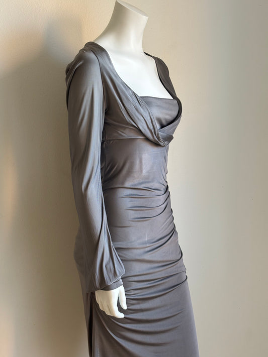 Gucci Fall 2005 Grey Draped Jersey Dress