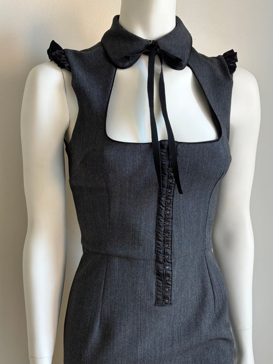 Dolce & Gabbana Early 2000s Grey Fitted Dress