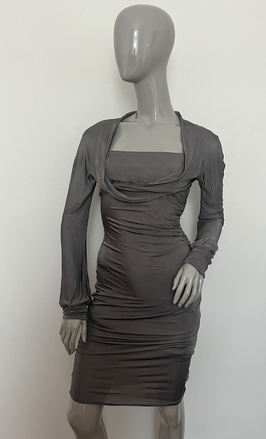 Gucci Fall 2005 Grey Draped Jersey Dress